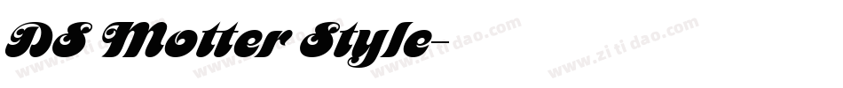 DS Motter Style字体转换